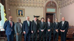 Javier Milei, Jake Sullivan, Juan González, Marc Stanley, Gerardo Werthein, Nicolás Posse, Luis Caputo.