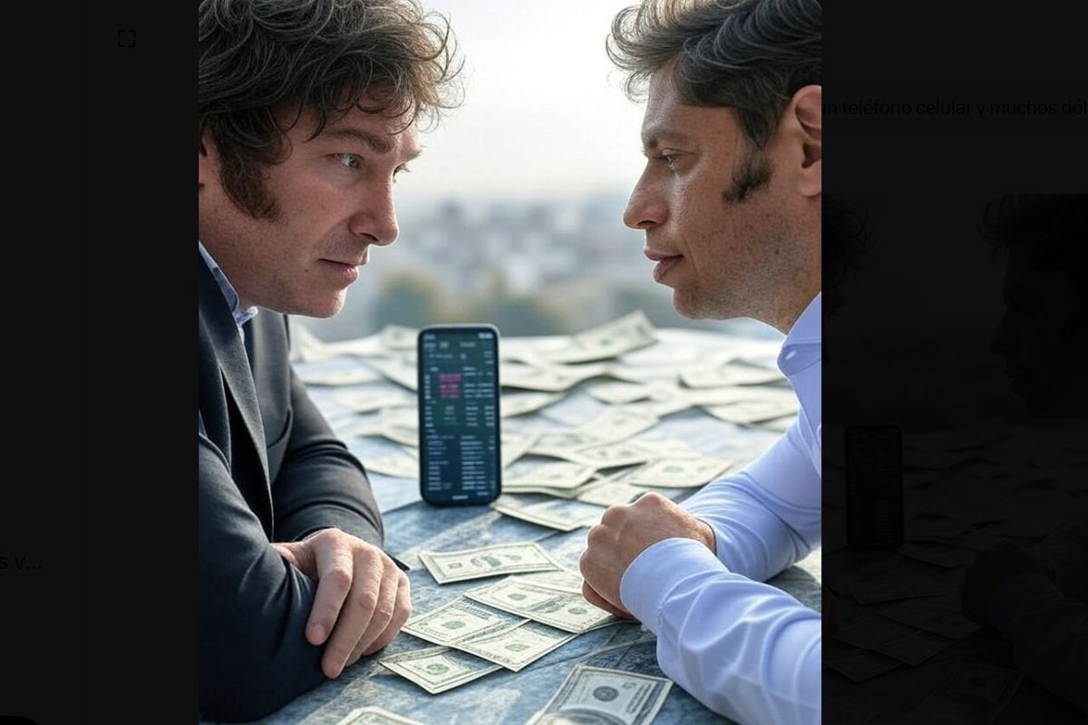 IA: Javier Milei y Axel Kicillof: Plata o Muerte. IA: Javier Milei y Axel Kicillof: Plata o Muerte.