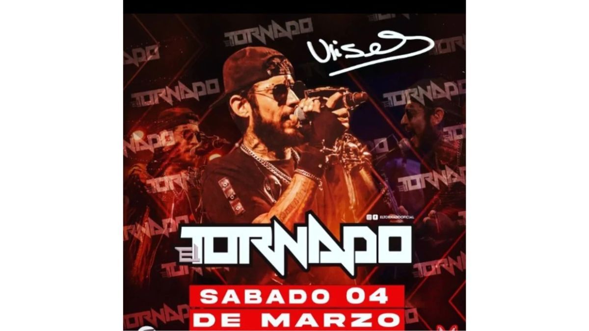 Anuncio de la disco para el show de Ulises Bueno (Foto: Instagram)