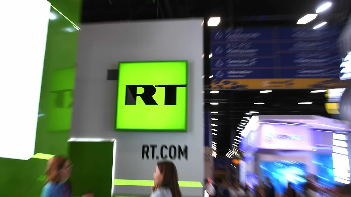 RT, uno de los principales medios de Rusia, partidario del gobierno de turno.