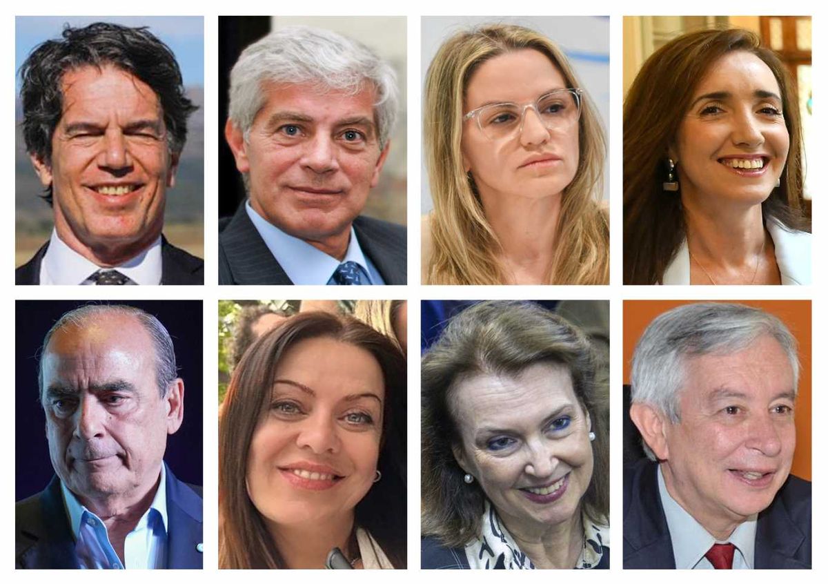 Nicolás Posse (jefe de Gabinete), Mariano Cúneo Libarona (Justicia); Carolina Piparo (ANSeS); Victoria Villarruel (vicepresidenta; Guillermo Francos (Interior); Sandra Petovello (Capital Humano); Diana Mondino (canciller); y Gustavo Morón (Trabajo). FOTO NA Nicolás Posse (jefe de Gabinete), Mariano Cúneo Libarona (Justicia); Carolina Piparo (ANSeS); Victoria Villarruel (vicepresidenta; Guillermo Francos (Interior); Sandra Petovello (Capital Humano); Diana Mondino (canciller); y Gustavo Morón (Trabajo). FOTO NA