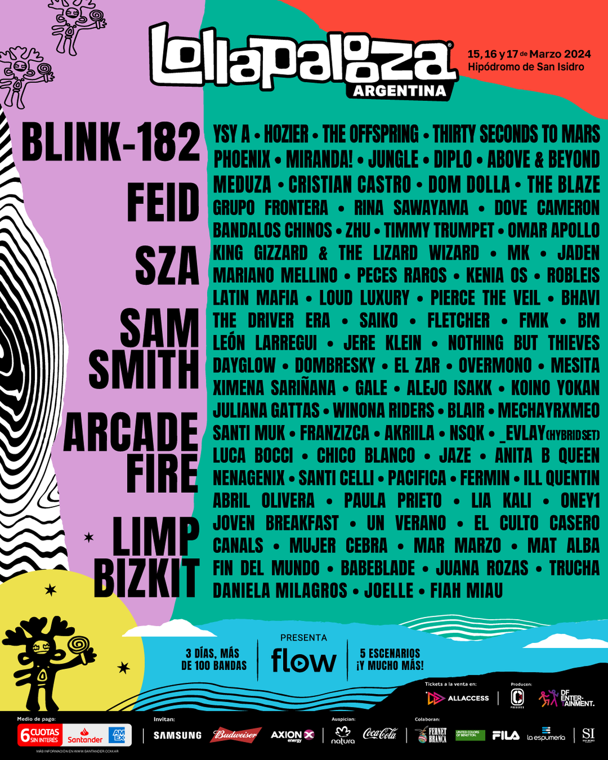 Lollapalooza confirmó su lineup. (Lollapalooza). Lollapalooza confirmó su lineup. (Lollapalooza).