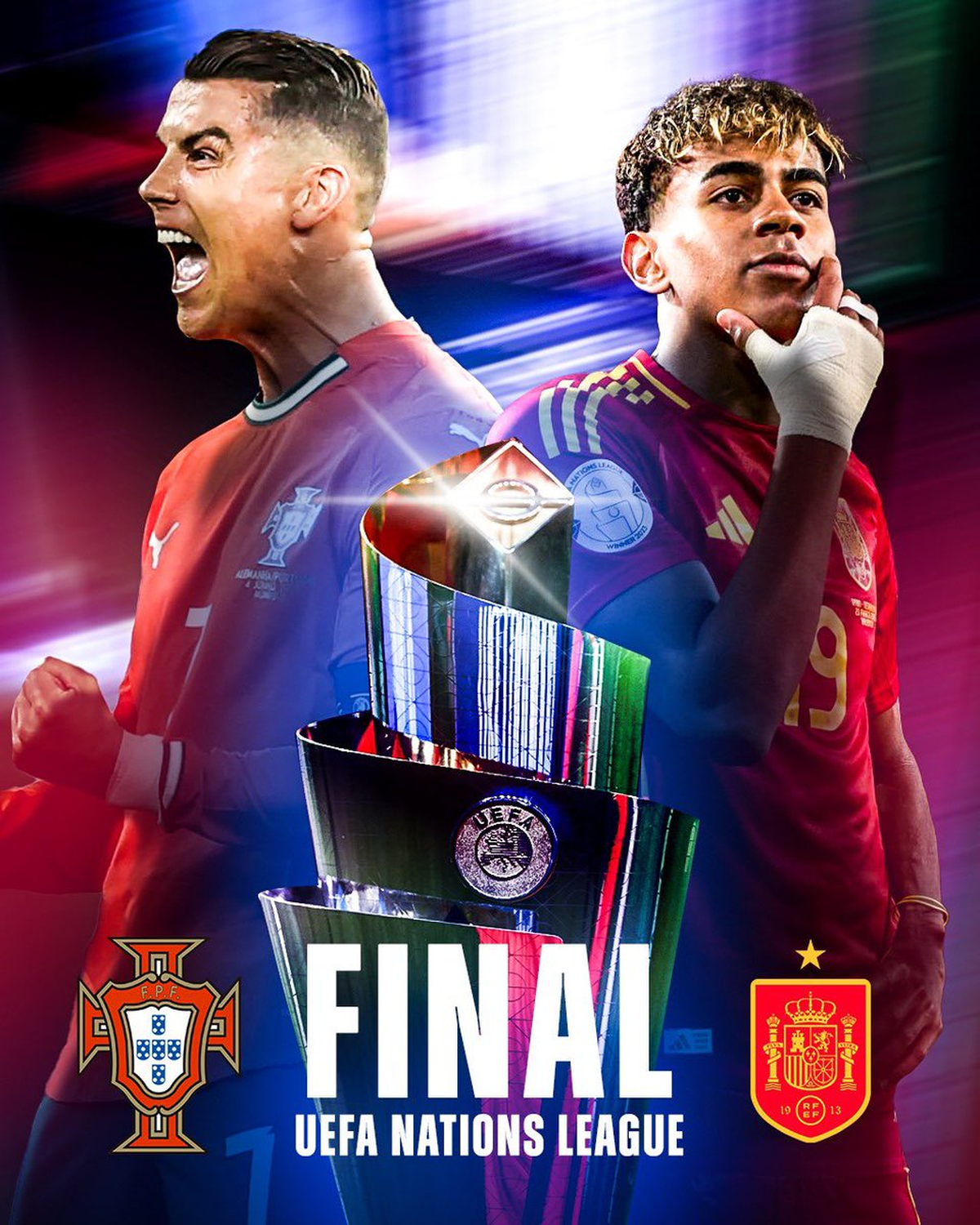 La final la jugarán Portugal de Crisitano Ronaldo contra la España de los jóvenes talentos. La final la jugarán Portugal de Crisitano Ronaldo contra la España de los jóvenes talentos.