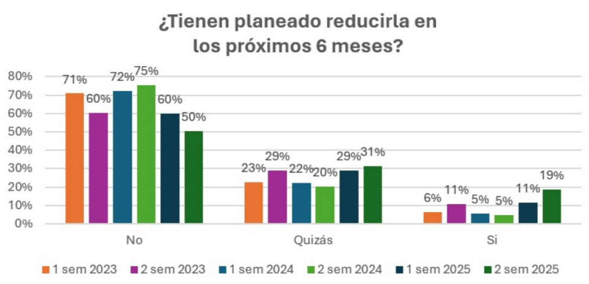 Valoración de las empresas sobre reducción de personal. Fuente: IAE Business School. Valoración de las empresas sobre reducción de personal. Fuente: IAE Business School.