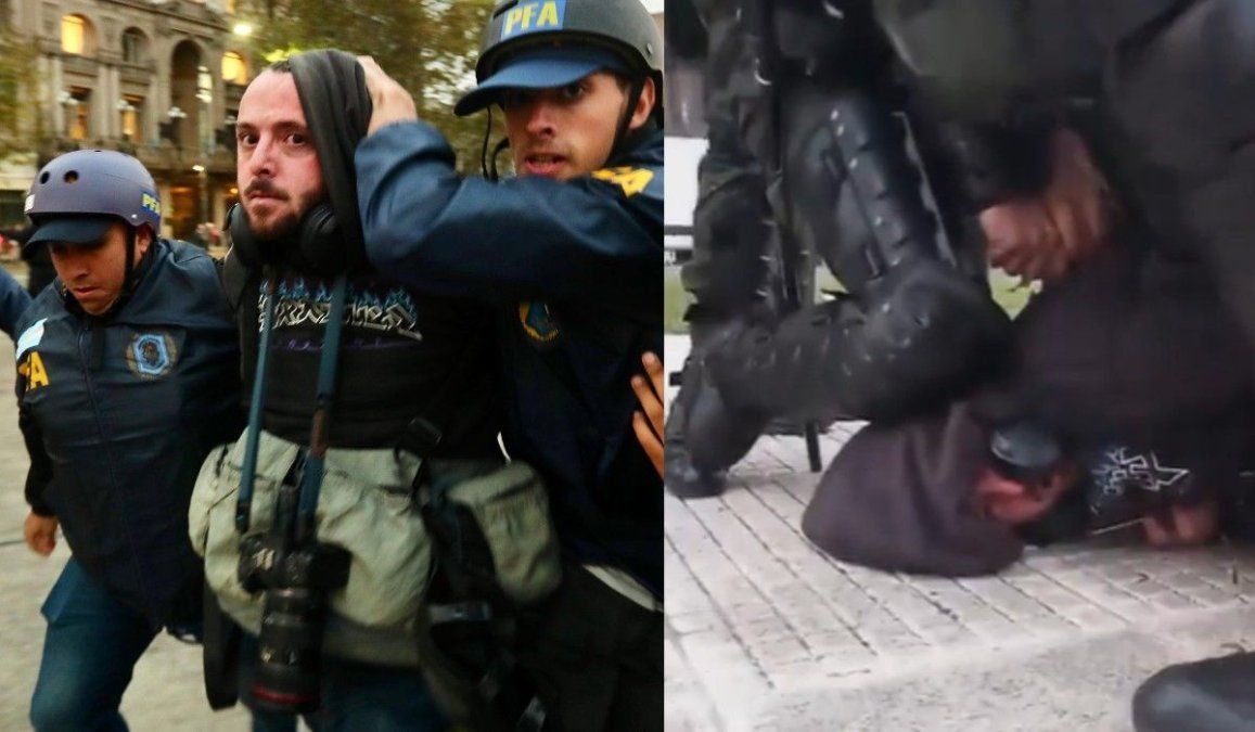 Tomás Cuesta, el fotoperiodista detenido en la marcha de jubilados.