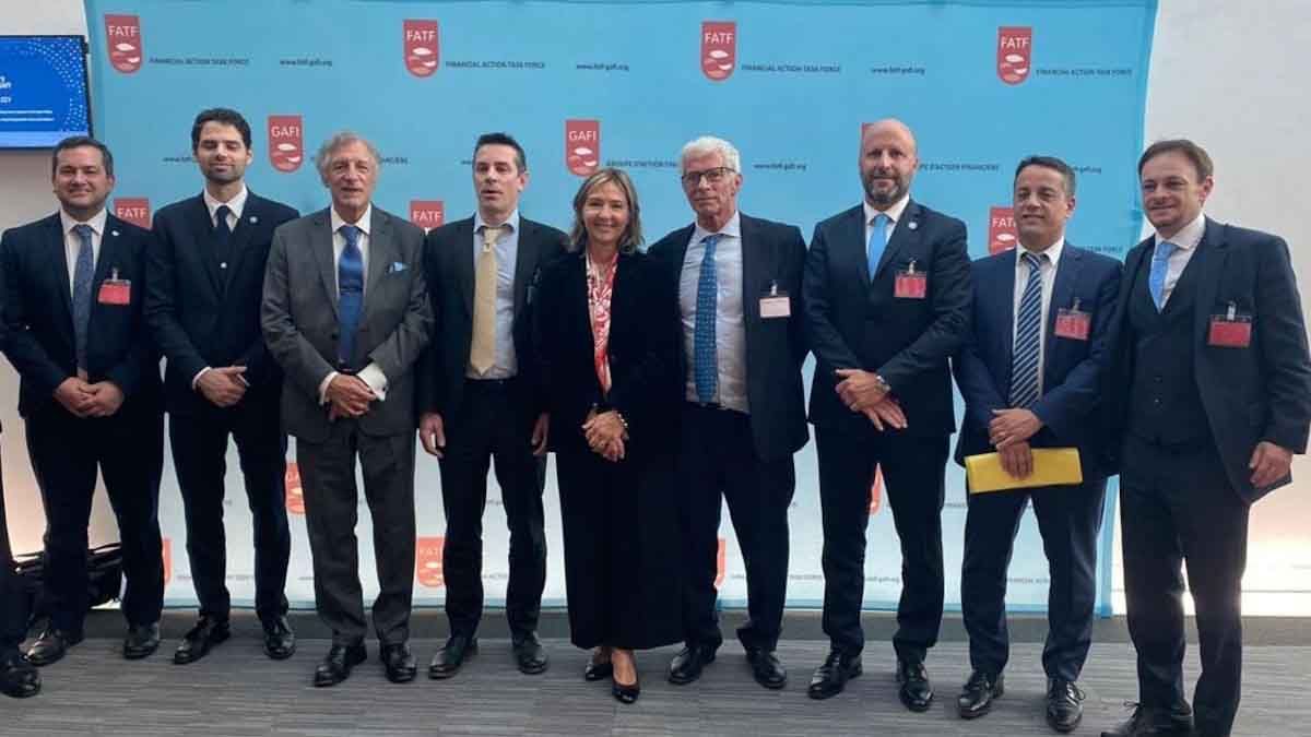Le delegación del gobierno argentino en el GAFI.