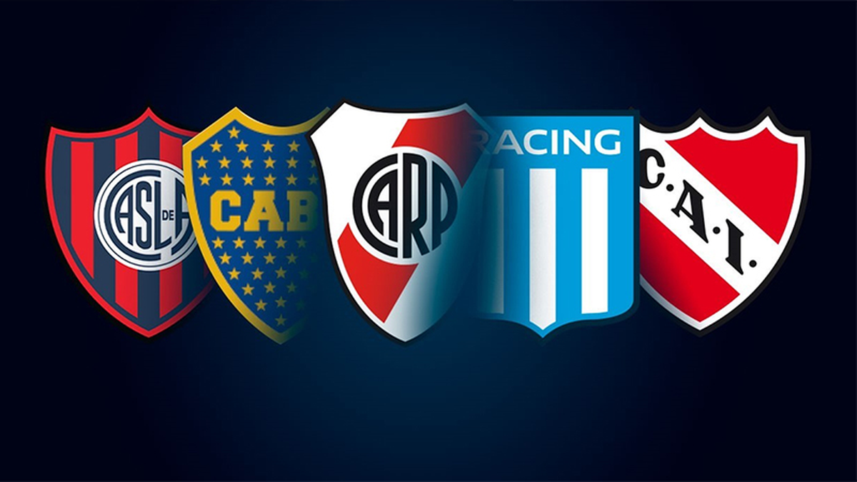 San Lorenzo, Boca, River, Racing e Independiente