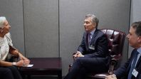 Mauricio Macri y Nicolás Dujovne con el FMI.