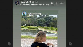 Fátima Florez en bata en Olivos: la foto que compartió Javier Milei. Fátima Florez en bata en Olivos: la foto que compartió Javier Milei.