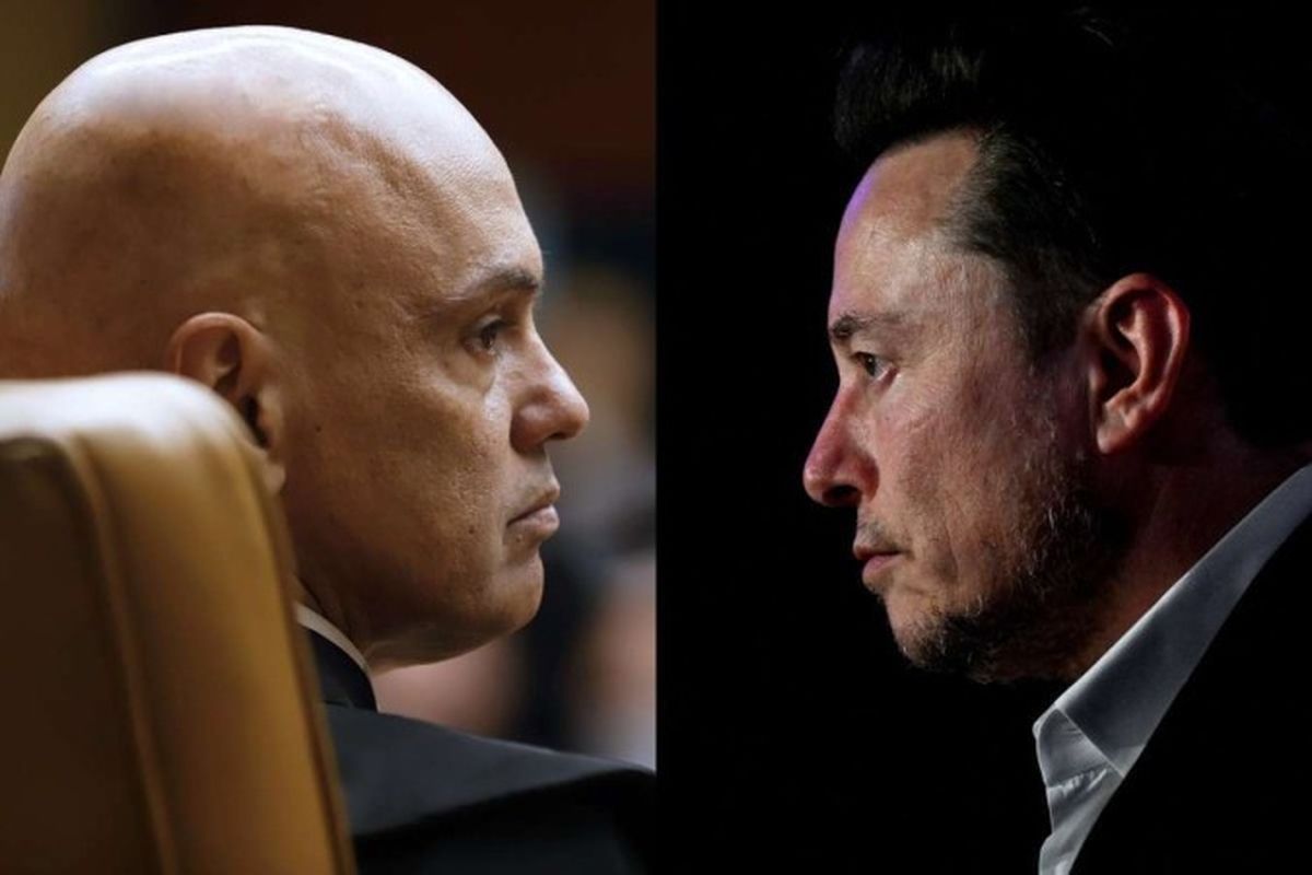 Alexandre de Moraes y Elon Musk. Alexandre de Moraes y Elon Musk.
