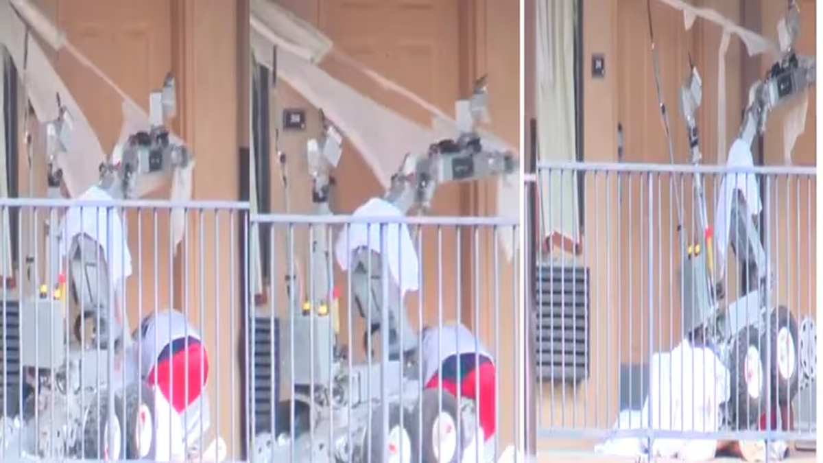 Un robot policía logró inmovilizar a un delincuente en Lubbock Un robot policía logró inmovilizar a un delincuente en Lubbock