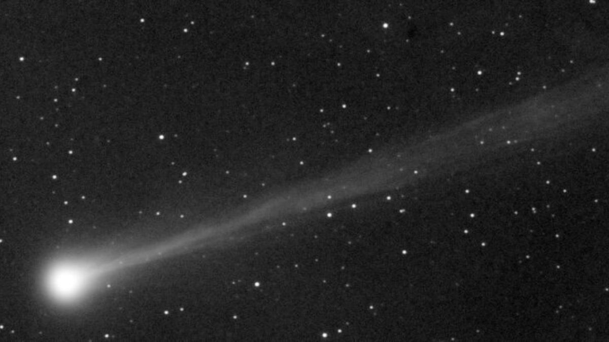 Primer plano de la cola obtenido por Martin Mobberley el 8 de abril. Primer plano de la cola obtenido por Martin Mobberley el 8 de abril.