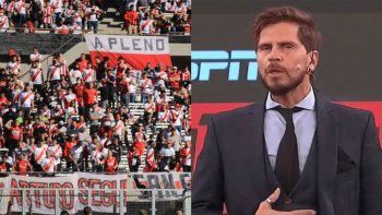 Sebastiánel ‘Pollo’ Vignolo fue, otra vez,objeto de críticas por parte de los hinchas de River que volvieron a pedir queno transmita más los partidos.