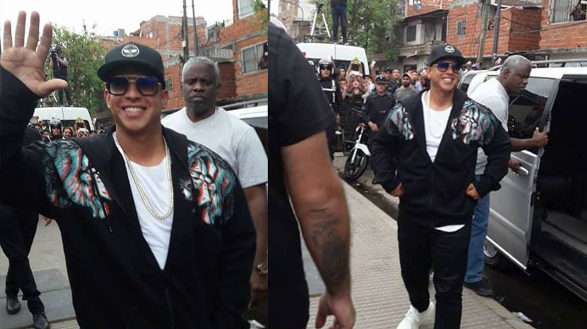 La última vez que Daddy Yankee llegó a la Argentina visitó la Villa 20 de Lugano y ocasionó el revuelo de sus fans.