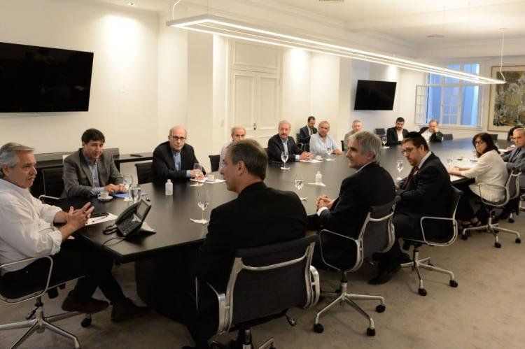 Reunión de Alberto Fernández con representantes de  #SeamosUno.