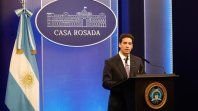 Adrián Ravier en su debut como vocero presidencial. Adrián Ravier en su debut como vocero presidencial.