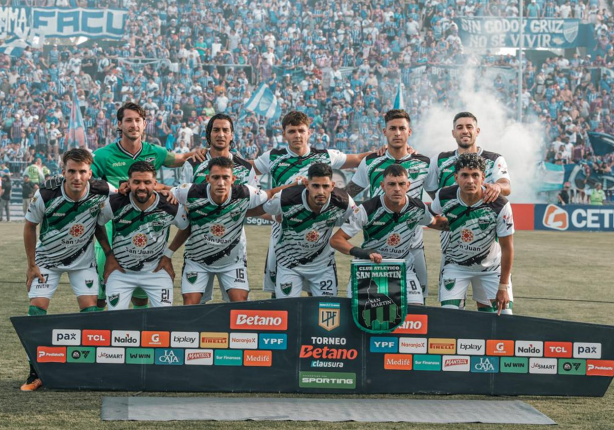 San Martín de San Juan se acordó tarde de ganar. ¿Le alcanzará para lograr la salvación? (Foto: Prensa San Martín de San Juan). San Martín de San Juan se acordó tarde de ganar. ¿Le alcanzará para lograr la salvación? (Foto: Prensa San Martín de San Juan).
