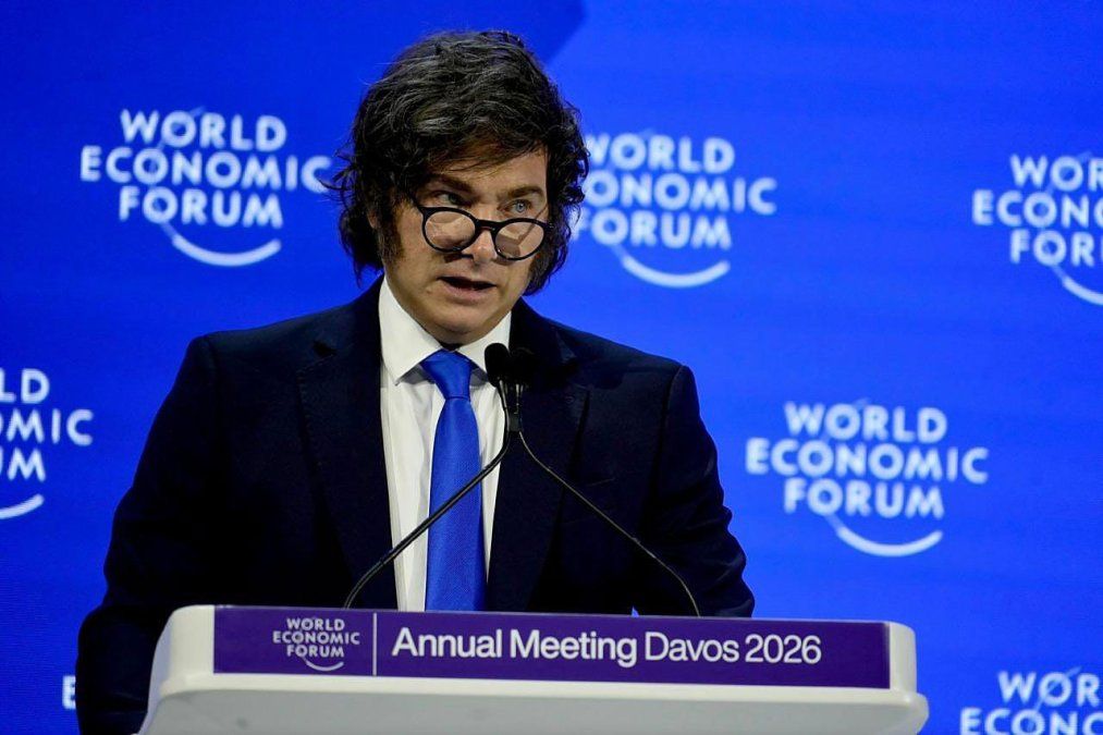 Javier Milei en el Foro Económico de Davos.&nbsp;