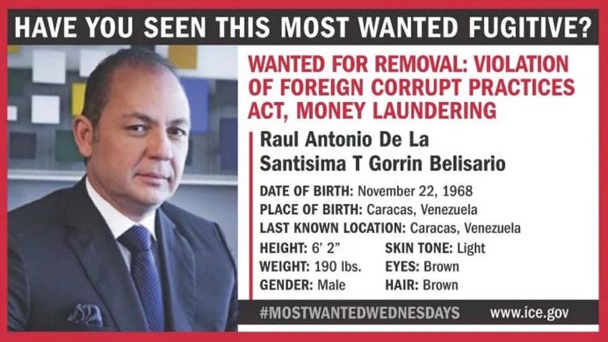 Raúl Gorrín buscado por USA por los secretos que puede tener de Nicolás Maduro.