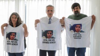 Alberto Fernández se reunió con los padres de Lucía Pérez. Alberto Fernández se reunió con los padres de Lucía Pérez.